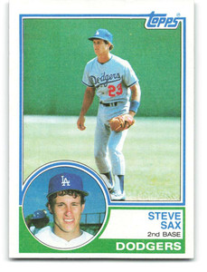 1983 Topps #245 Steve Sax VG Los Angeles Dodgers 