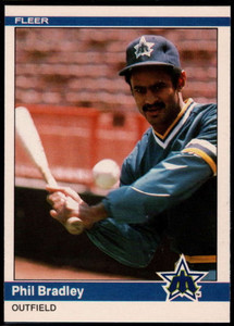 1984 Fleer Update #15 Phil Bradley NM RC Rookie Seattle Mariners 