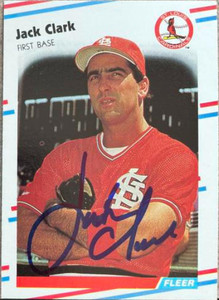 Jack Clark Autographed 1988 Fleer #26