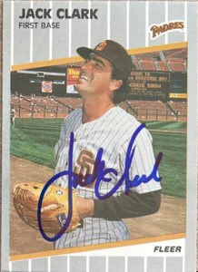 Jack Clark Autographed 1989 Fleer Update #U-123