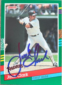 Jack Clark Autographed 1991 Donruss #618