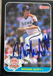 Mike Scott Autographed 1987 Donruss All-Stars #32 Houston Astros Card