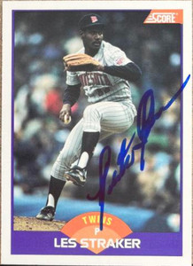 Les Straker Autographed 1989 Score #244