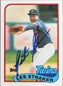 Les Straker Autographed 1989 Topps #101