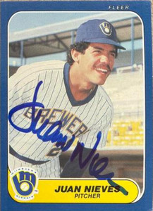 Juan Nieves Autographed 1986 Fleer Update #U-83