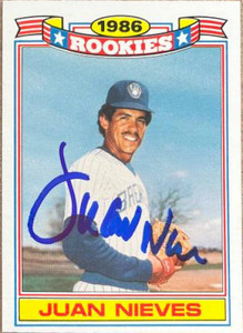SOLD 152169 Juan Nieves Autographed 1987 Topps Glossy Rookies #11