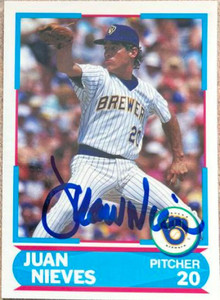 Juan Nieves Autographed 1988 Score Young Superstars Series II #33