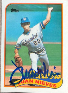 Juan Nieves Autographed 1989 Topps Tiffany #287