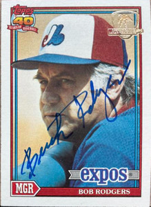 Bob "Buck" Rodgers Autographed 1991 Topps Operation Desert Shield #321