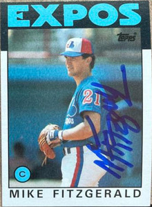 Mike Fitzgerald Autographed 1986 Topps #503
