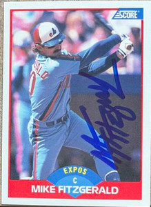 Mike Fitzgerald Autographed 1989 Score #511