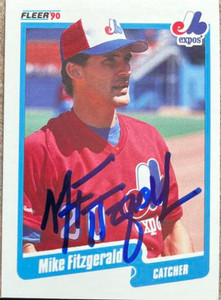 Mike Fitzgerald Autographed 1990 Fleer #343