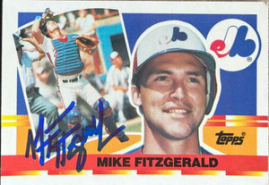 Mike Fitzgerald Autographed 1990 Topps Big #84 Montreal Expos Card 