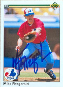 Mike Fitzgerald Autographed 1990 Upper Deck #558