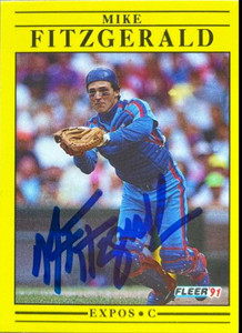 Mike Fitzgerald Autographed 1991 Fleer #229