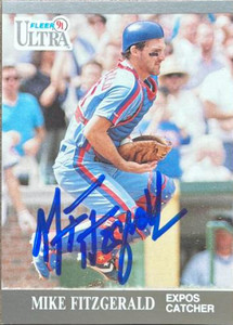 Mike Fitzgerald Autographed 1991 Fleer Ultra #201