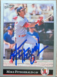 Mike Fitzgerald Autographed 1992 Leaf #371