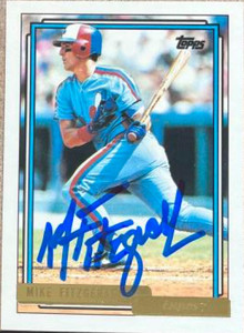 Mike Fitzgerald Autographed 1992 Topps Gold #761