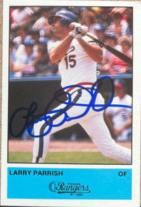 Larry Parrish Autographed 1985 Performance Printing Texas Rangers #NNO 