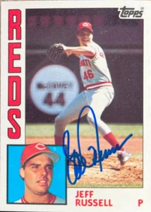 Jeff Russell Autographed 1984 Topps Tiffany #270 Cincinnati Reds RC