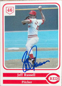Jeff Russell Autographed 1985 Cincinnati Reds Yearbook Cards #NNO