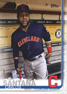 2019 Topps #585 Carlos Santana NM-MT Cleveland Indians 