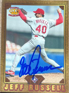 Jeff Russell Autographed 1997 Pacific Prism Invincible - Gems of the Diamond #GD-99  Jeff Russell Autographed 1997 Pacific Prism Invincible - Gems of the Diamond #GD-99