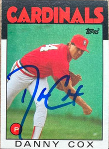 Danny Cox Autographed 1986 Topps #294