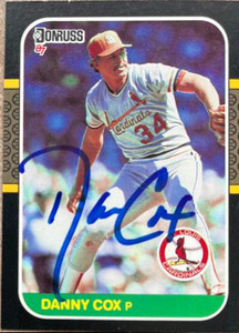 Danny Cox Autographed 1987 Donruss #553