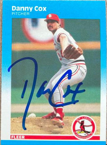 Danny Cox Autographed 1987 Fleer #292