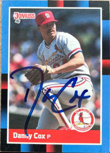 Danny Cox Autographed 1988 Donruss #60