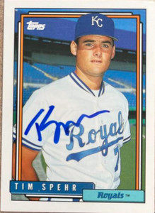 Tim Spehr Autographed 1992 Topps #342