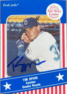 Tim Spehr Autographed 1991 ProCards Triple A All-Stars #28