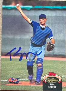 Tim Spehr Autographed 1992 Stadium Club #96