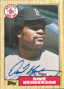 SOLD 152517 Dave Henderson Autographed 1987 Topps #452 
