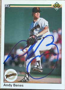 Andy Benes Autographed 1990 Upper Deck #55