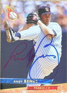 Andy Benes Autographed 1993 Fleer Ultra #116