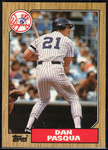 1987 Topps #74 Dan Pasqua NM-MT New York Yankees 
