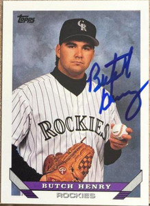 Butch Henry Autographed 1993 Topps #719