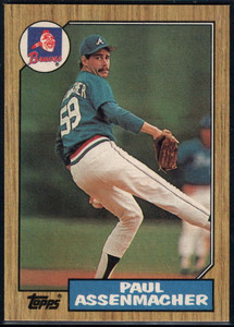 1987 Topps #132 Paul Assenmacher NM-MT RC Rookie Atlanta Braves 