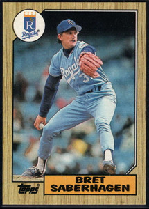 1987 Topps #140 Bret Saberhagen NM-MT Kansas City Royals 