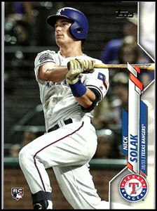 2020 Topps #166 Nick Solak NM-MT RC Rookie Texas Rangers 