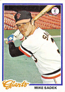 1978 Topps #8 Mike Sadek VG San Francisco Giants 