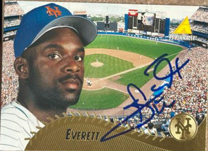 Carl Everett Autographed 1995 Pinnacle #368