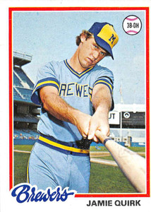 1978 Topps #95 Jamie Quirk VG Milwaukee Brewers 