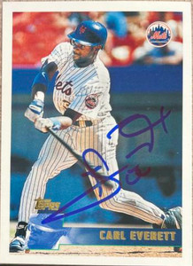 Carl Everett Autographed 1996 Topps #281