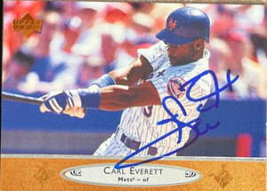 Carl Everett Autographed 1996 Upper Deck #137