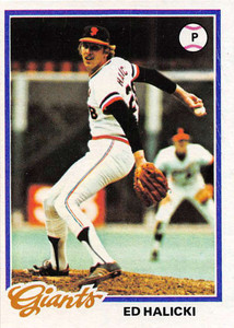 1978 Topps #107 Ed Halicki VG San Francisco Giants 