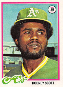 1978 Topps #191 Rodney Scott VG RC Rookie Oakland Athletics 