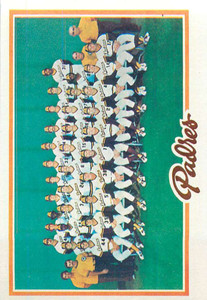 1978 Topps #192 Padres Team VG San Diego Padres 